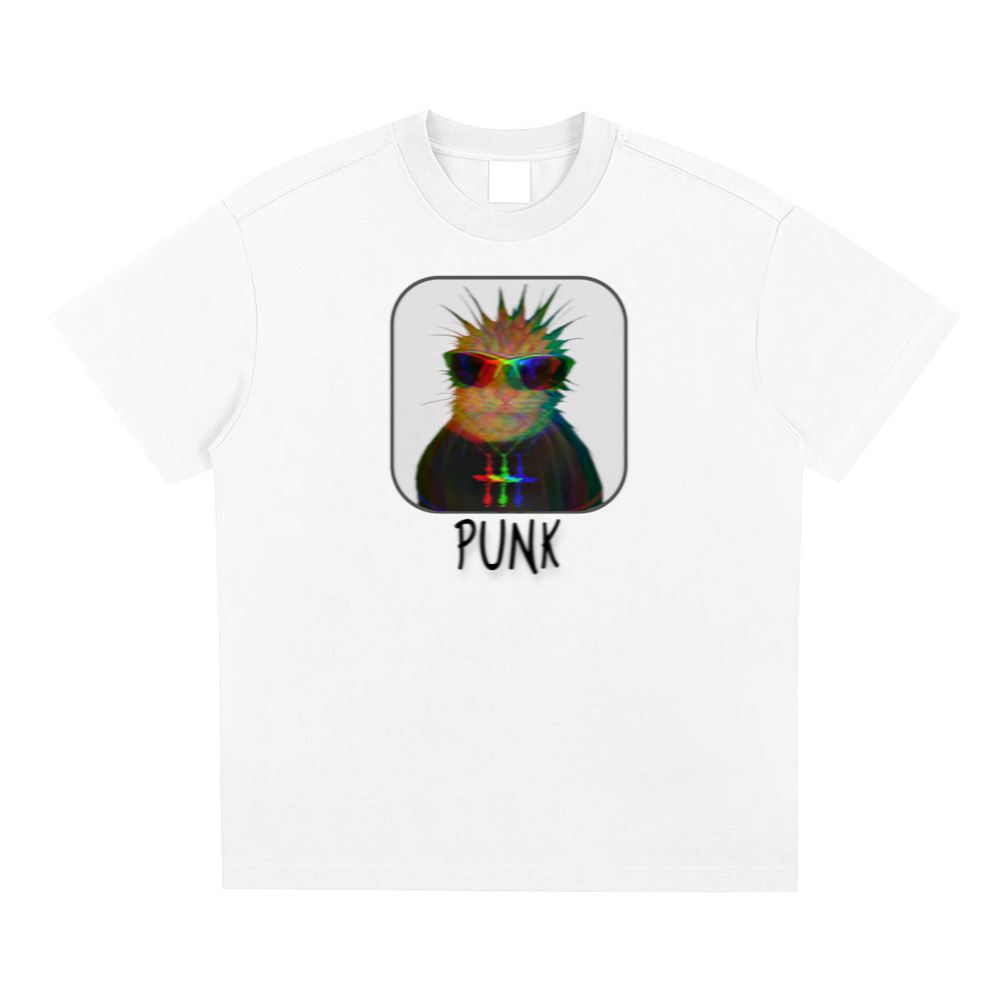Glitch Punk Cat Loose Fit Tee